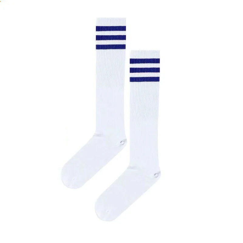 Striped Wrist Brace Hair Band Sport Socks Set Sweat-absorbing Headband Wristband Football Socks Table Tennis Wrist Band