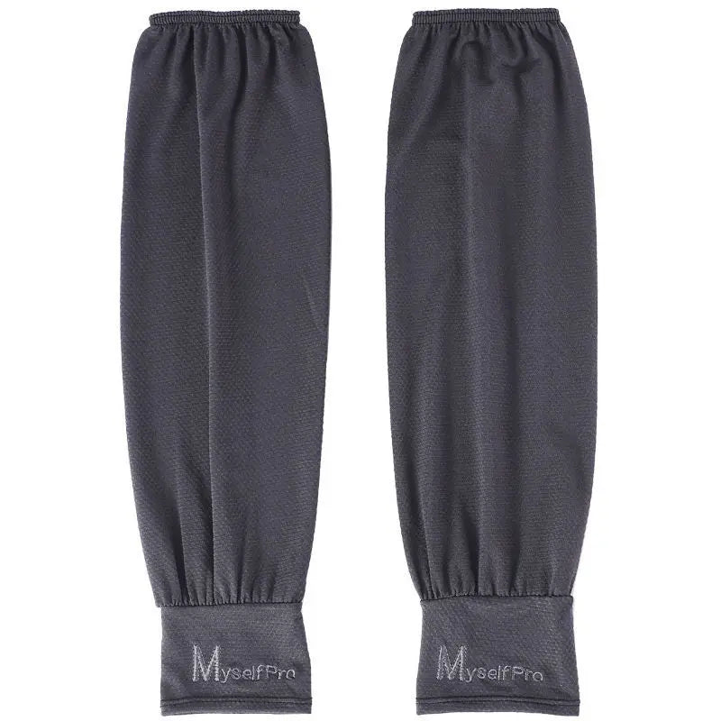 2025 Summer Ice Silk Men's Loose Sunscreen Sleeves UV Ice Gloves Riding Arm Guards Sport Running Driving Absorbent