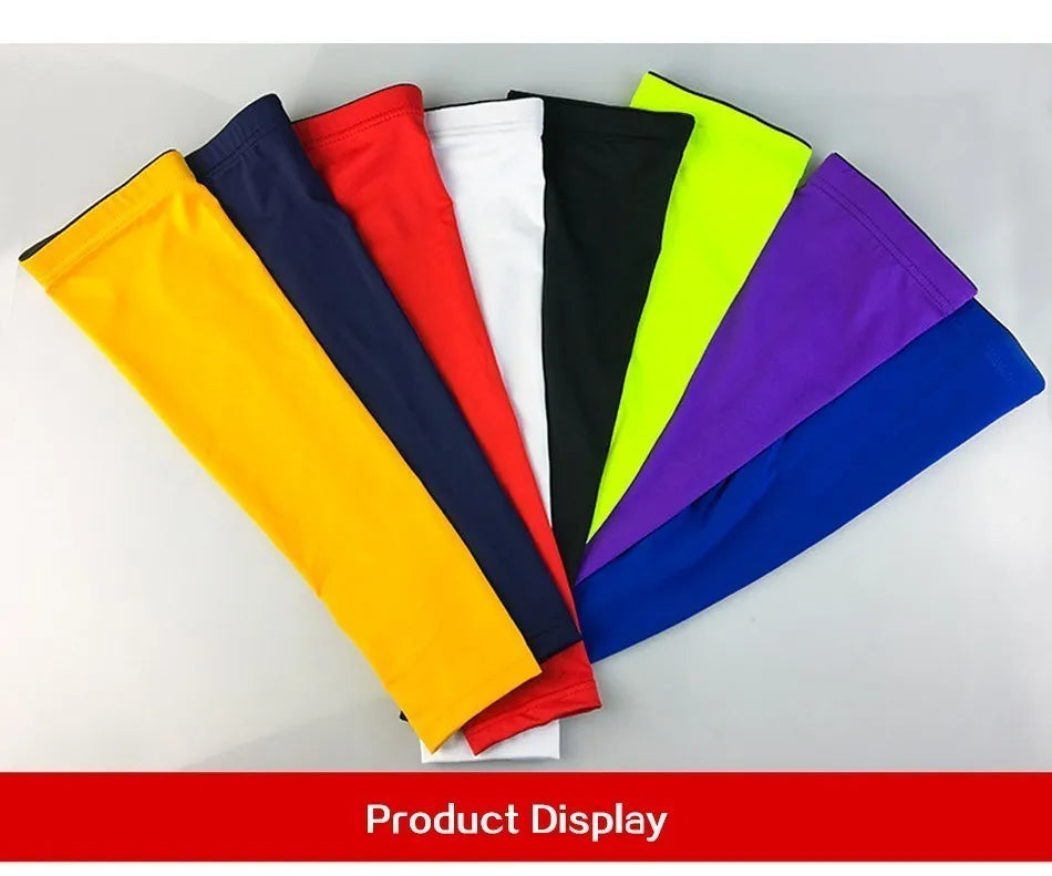 WOSWEIR－1PC Sports Arm Compression Sleeve Basketball Cycling Arm Warmer Summer Running UV Protection Volleyball Sunscreen 