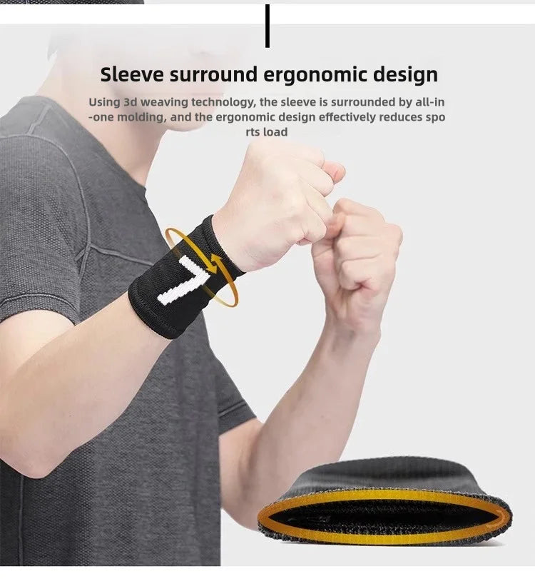 1 Pair Basketball Fitness Wristband Sport Sweatband Number 24 Sweat Wrist Support Brace Suitable For Gym Volleyball Safety Wrist