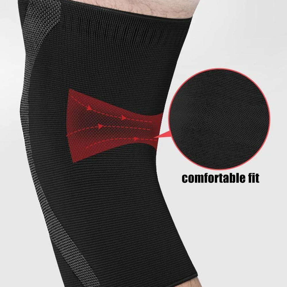 1 Pair Plus Size Knee Brace Support, New Knee Compression Sleeve for Running, Hiking, Basketball, Arthritis, ACL, Meniscus Tear