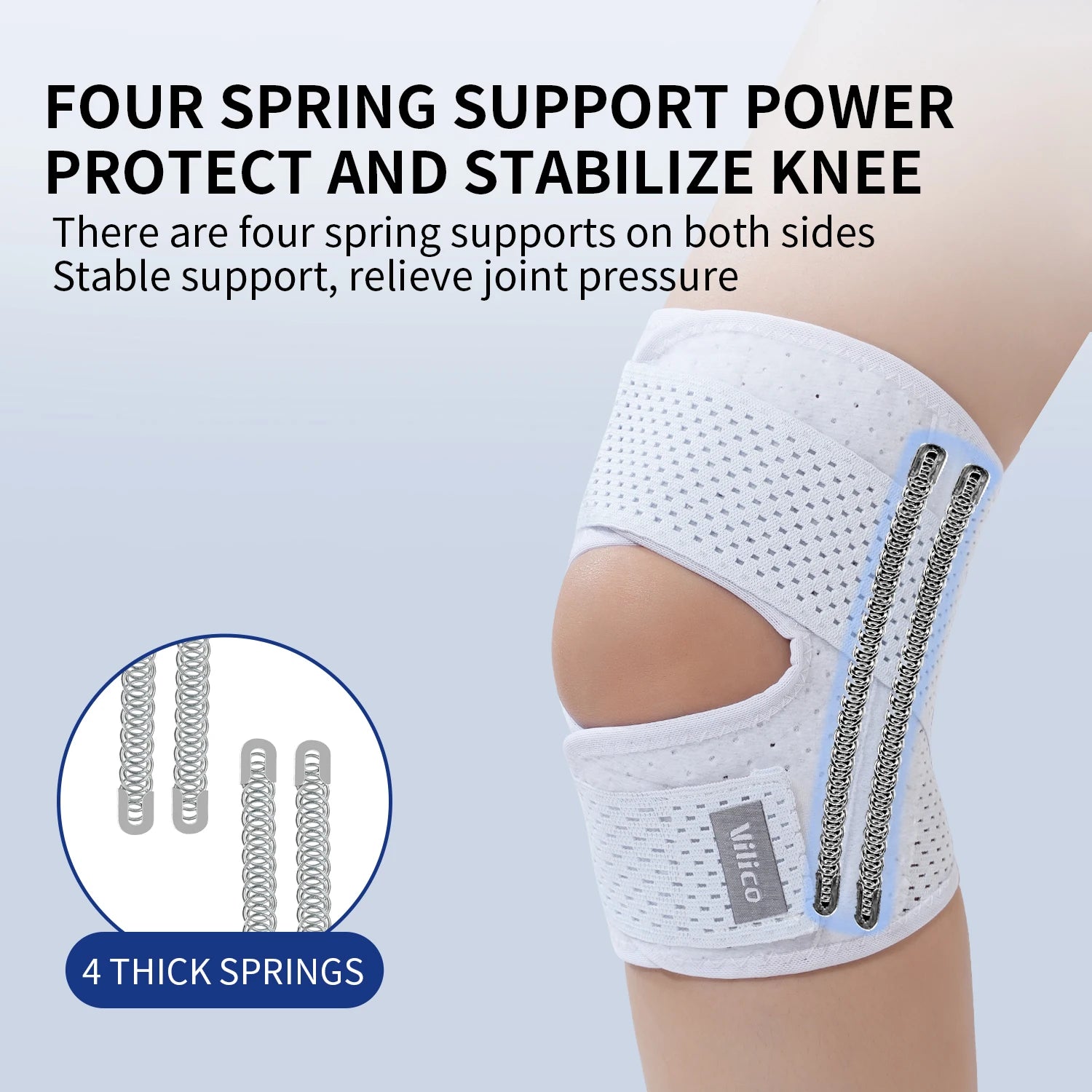 Sports Kneepad Pressurized Elastic Knee Pads Knee Support Joints Protector Fitness Gear Injury Recovery Brace Protector Non-Slip