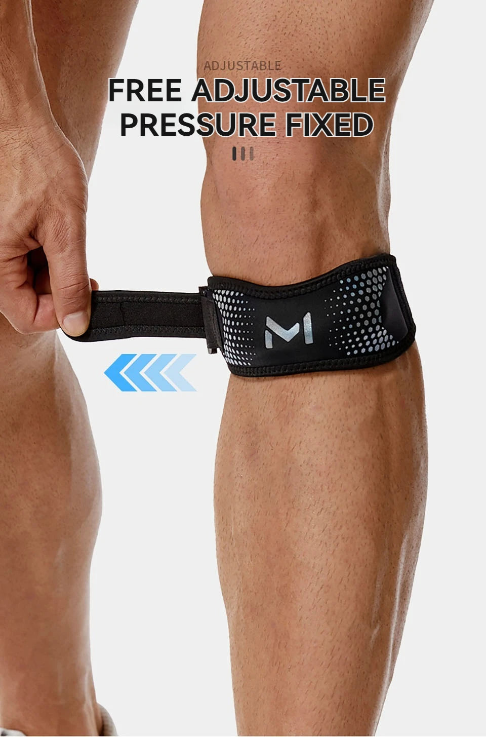 GTUBIKE 1PC Patella Knee Strap Adjustable Knee Brace Patellar Tendon Stabilizer Support Band for Soccer Basketball Running Jumpe