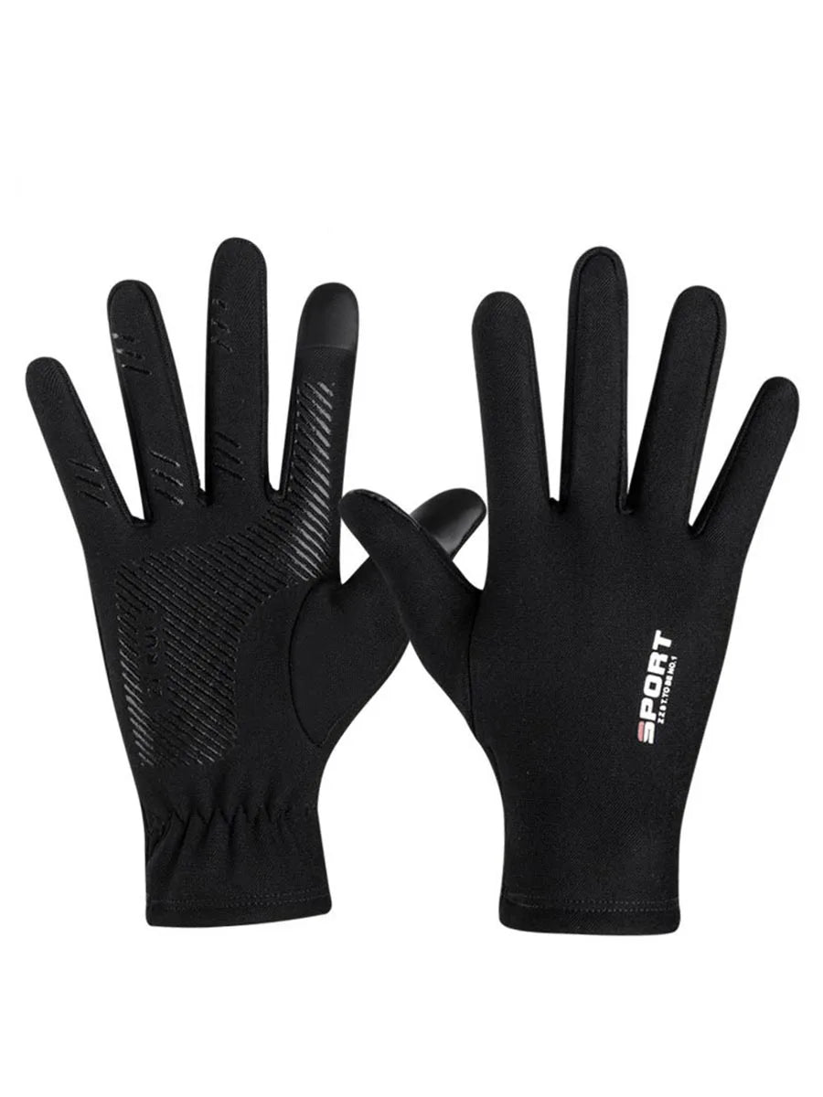 Summer Ice Silk Touchscreen Anti slip Gloves Outdoor Fishing Waterproof Sunscreen Gloves Bicycle Gloves