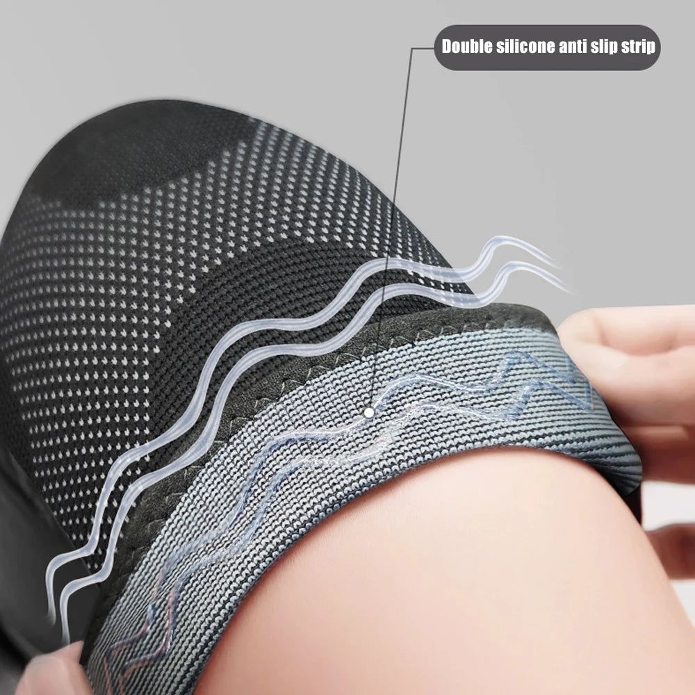 1 Pair Plus Size Knee Brace Support, New Knee Compression Sleeve for Running, Hiking, Basketball, Arthritis, ACL, Meniscus Tear