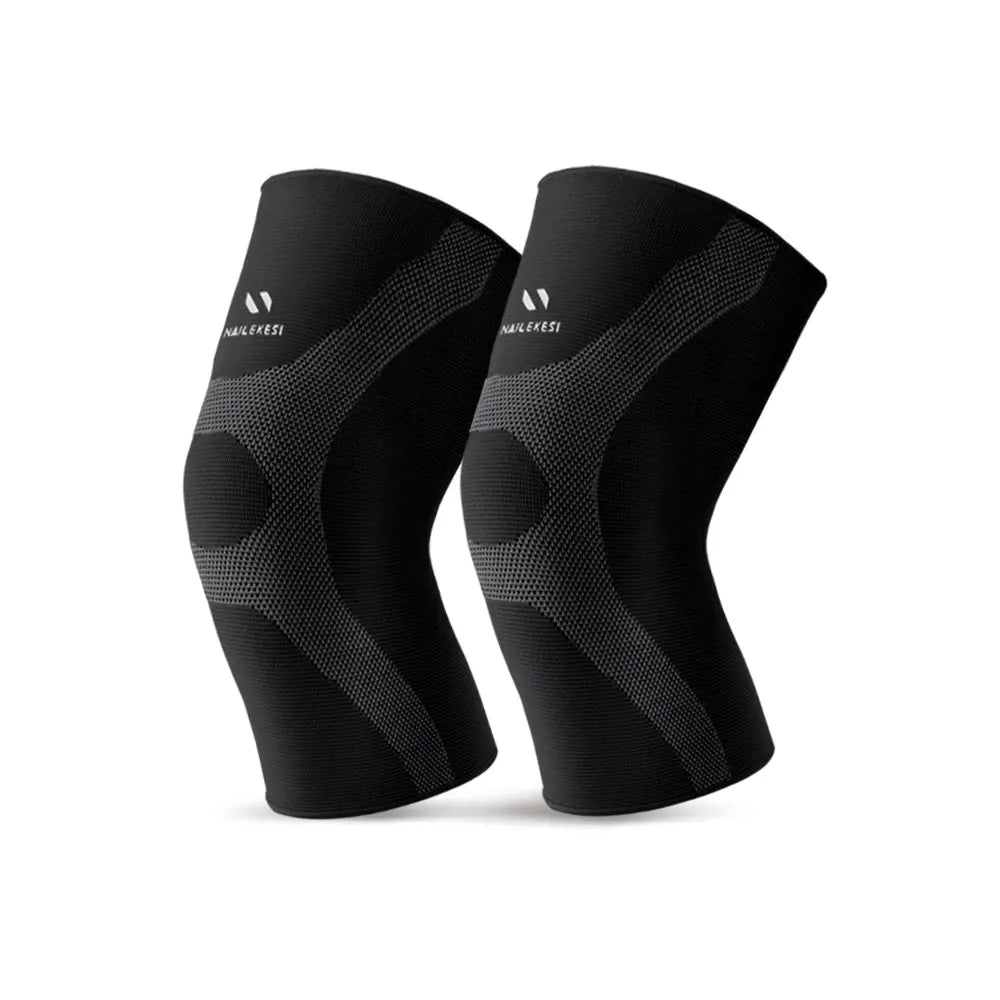 1 Pair Plus Size Knee Brace Support, New Knee Compression Sleeve for Running, Hiking, Basketball, Arthritis, ACL, Meniscus Tear