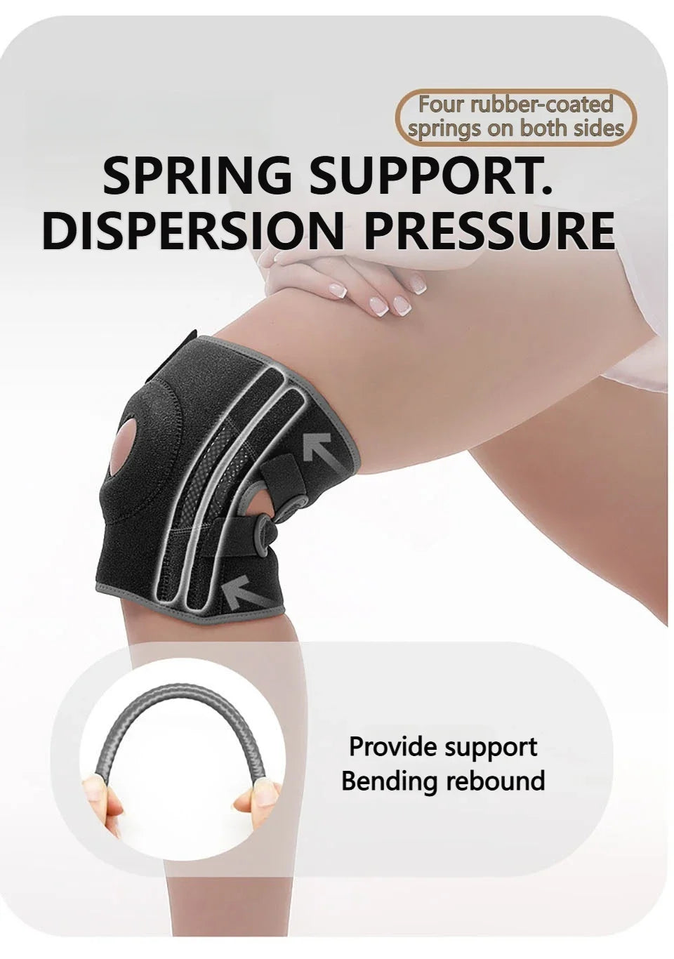 1PCS Knee Brace for Women & Men with Side Stabilizers, Patella Knee Brace for Knee Support for Running, Basketball hikking