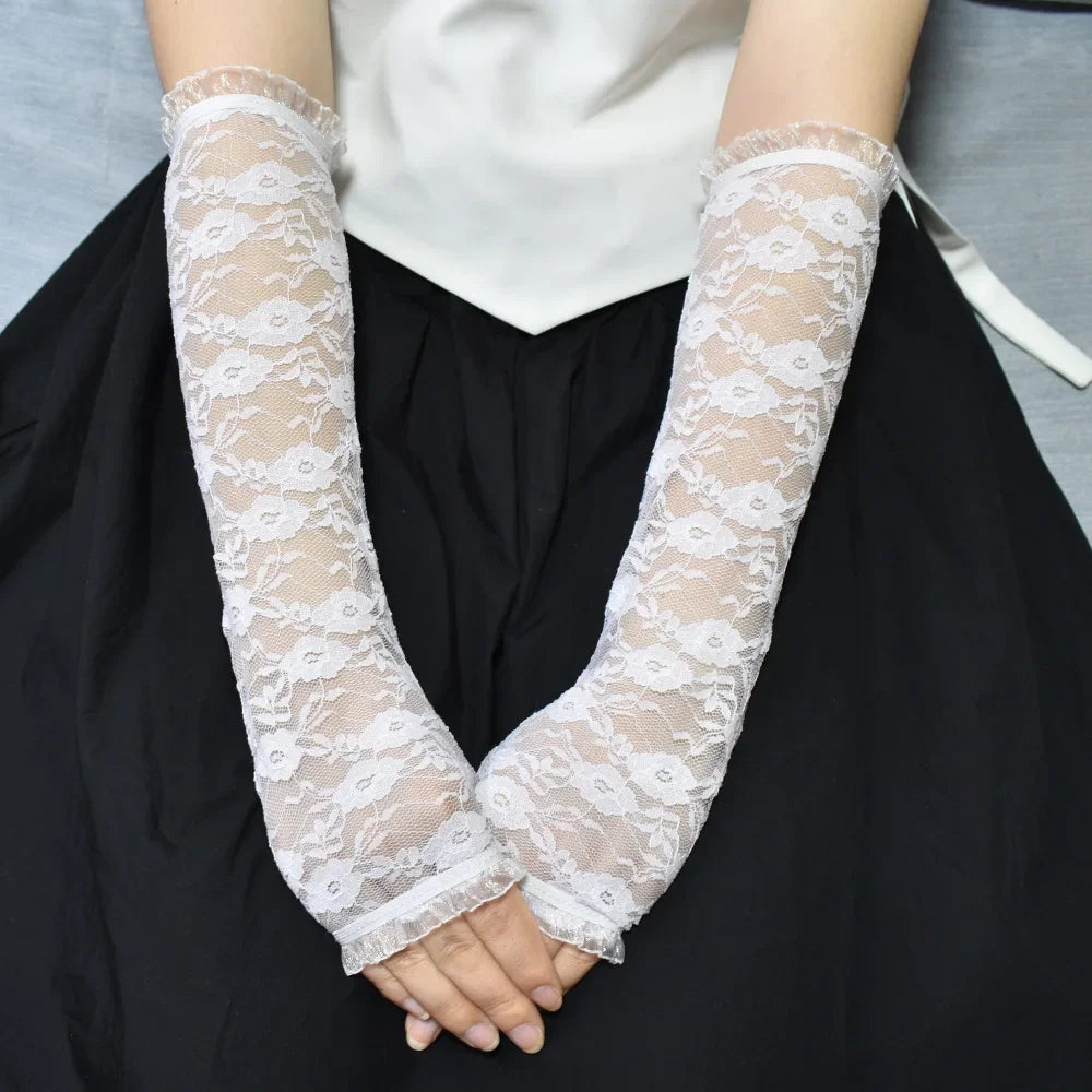 Warmer Knitted Long Fingerless Gloves Elbow Mittens Christmas Acces Gift Fashion Women Emo Gloves Lady Striped Elbow Gloves