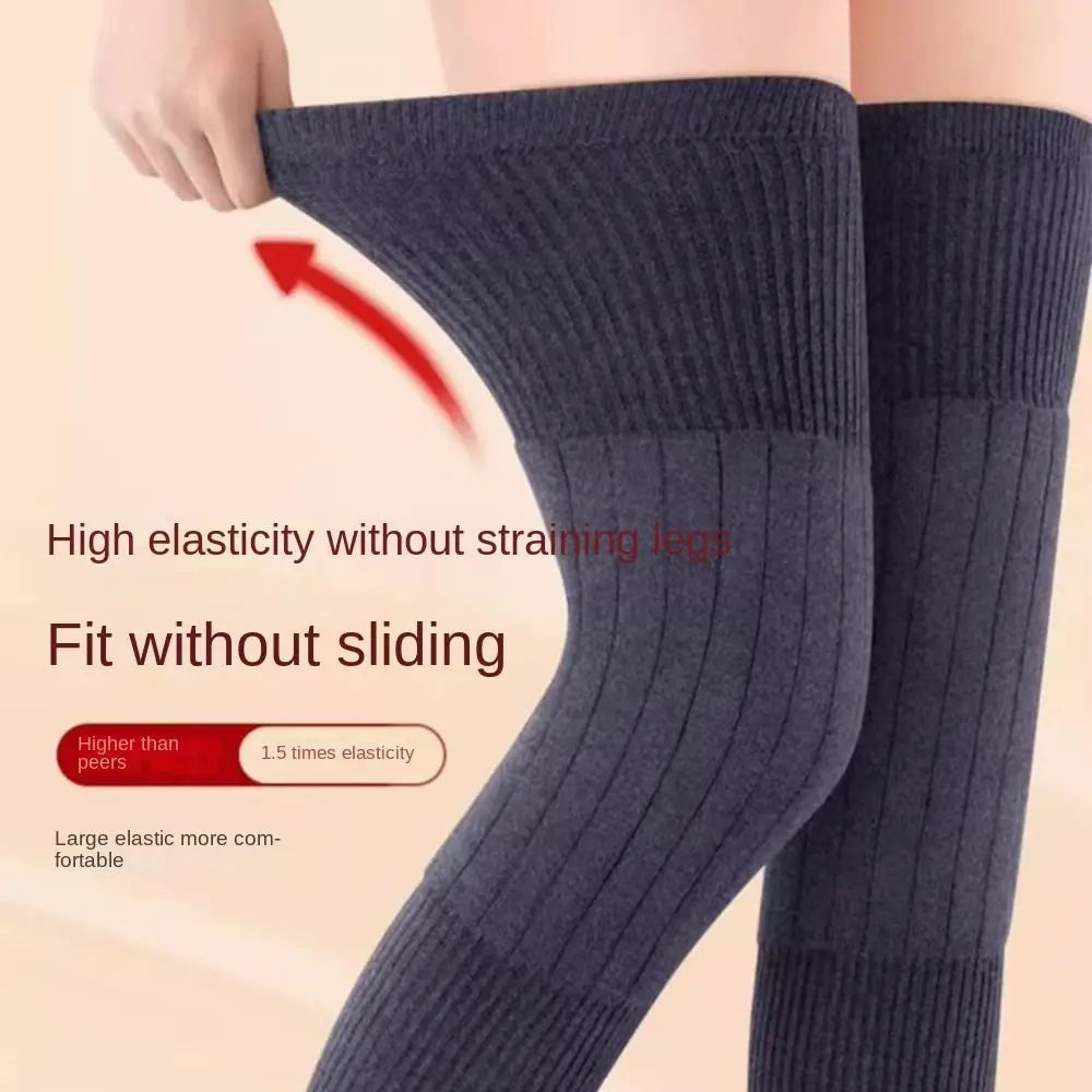 Hight Quality Cashmere Wool Knee Brace Pads KneeCap Protector Wool Kneepad Black/Grey Leg Warmers Knees