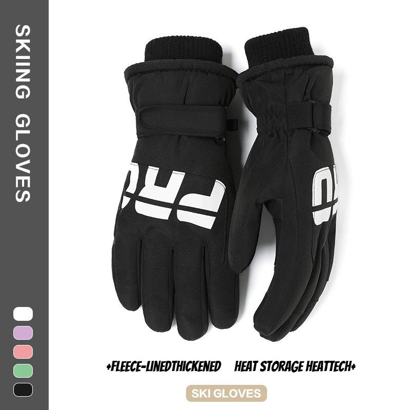 Winter Cycling Gloves Non Slip Touch Ski Gloves Snowboard Accessories Waterproof Pocket Warm Men's and Women's Gloves