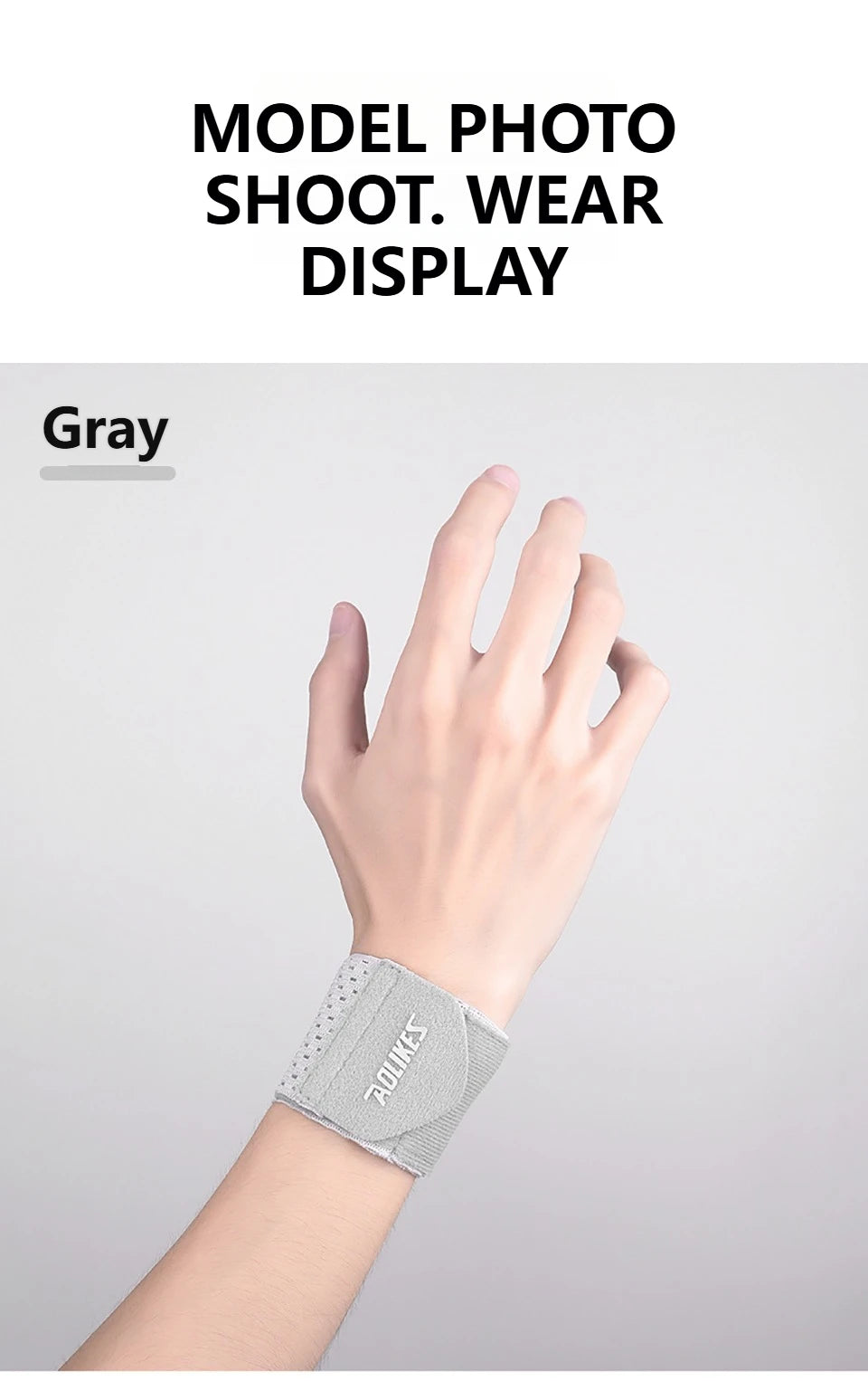 AOLIKES Wrist Band Support Sleeve Gym Support Wrist Brace Wrap Breathable Elastic Compression Bandage Hand Sport Wristband