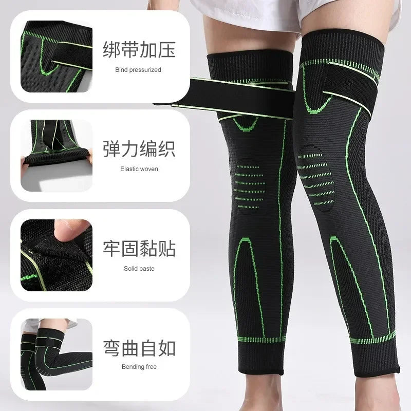 1Pc Leg Knee Support Protectors Knee Support Brace Compression Long Full Legs Sleeve Arthritis Relief Running Gym Sport Knee Pad