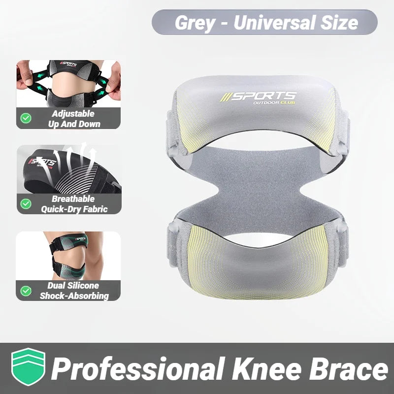 Patella Knee Brace Pro For Meniscus Adjustable Orthopedic Compression Patellar Tendon Support Strap With Pads Pain