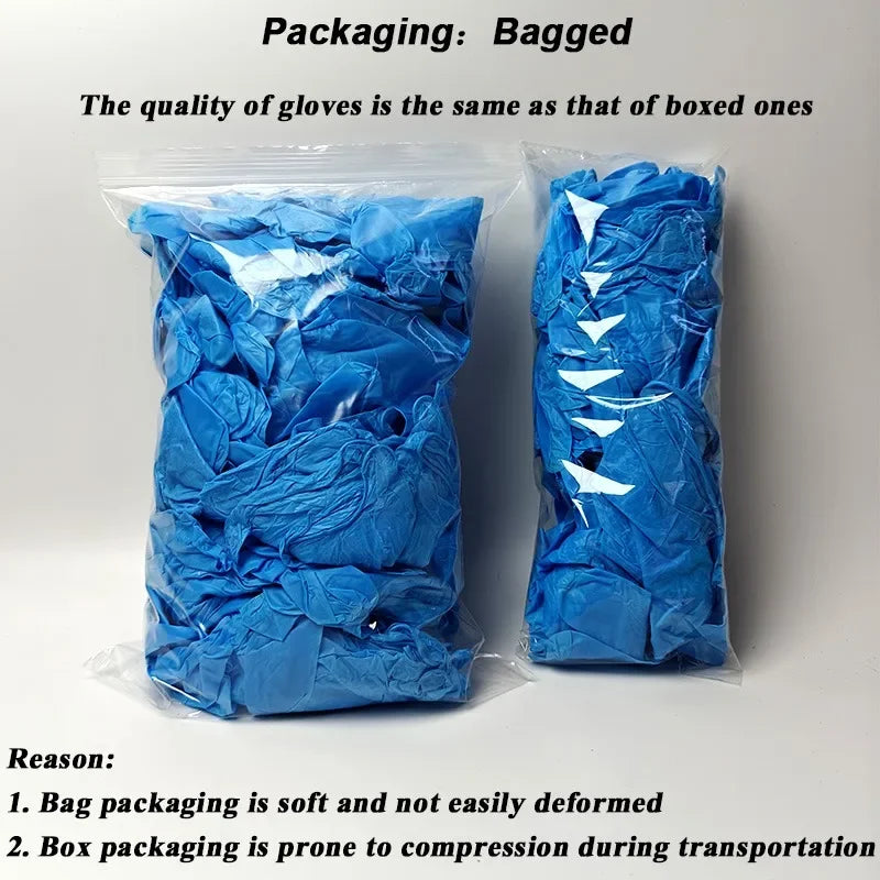 10-100PCS Blue Nitrile Disposable Gloves Latex Free Safety Work Gloves for Cleaning Kitchen Mechanic Auto Protective Glove