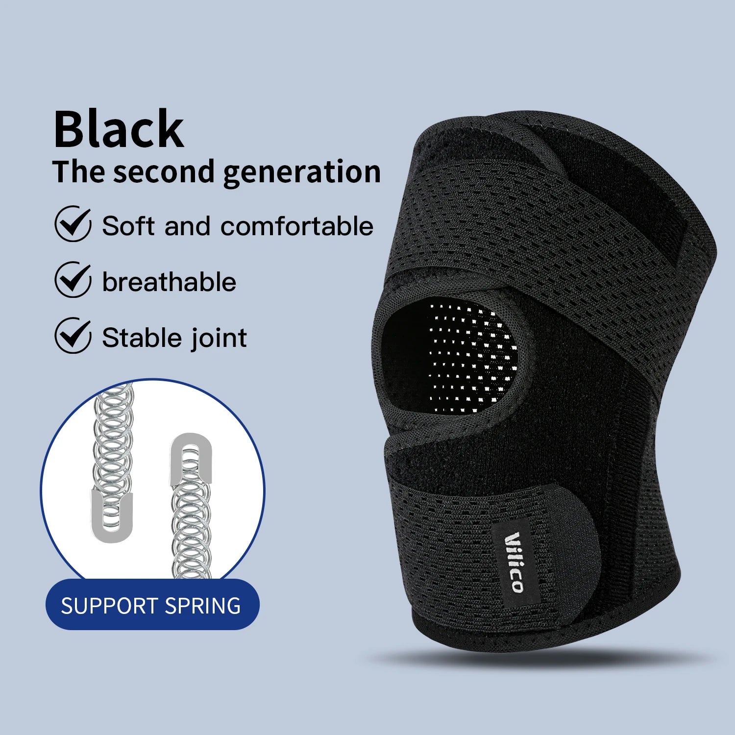 Sports Kneepad Pressurized Elastic Knee Pads Knee Support Joints Protector Fitness Gear Injury Recovery Brace Protector Non-Slip