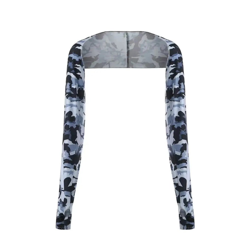 One-piece Ultra-thin Shawl Arm Sleeves Ice Silk Long Gloves Breathable Sun Protection Anti UV Hand Cover Warmer Outdoor Sports