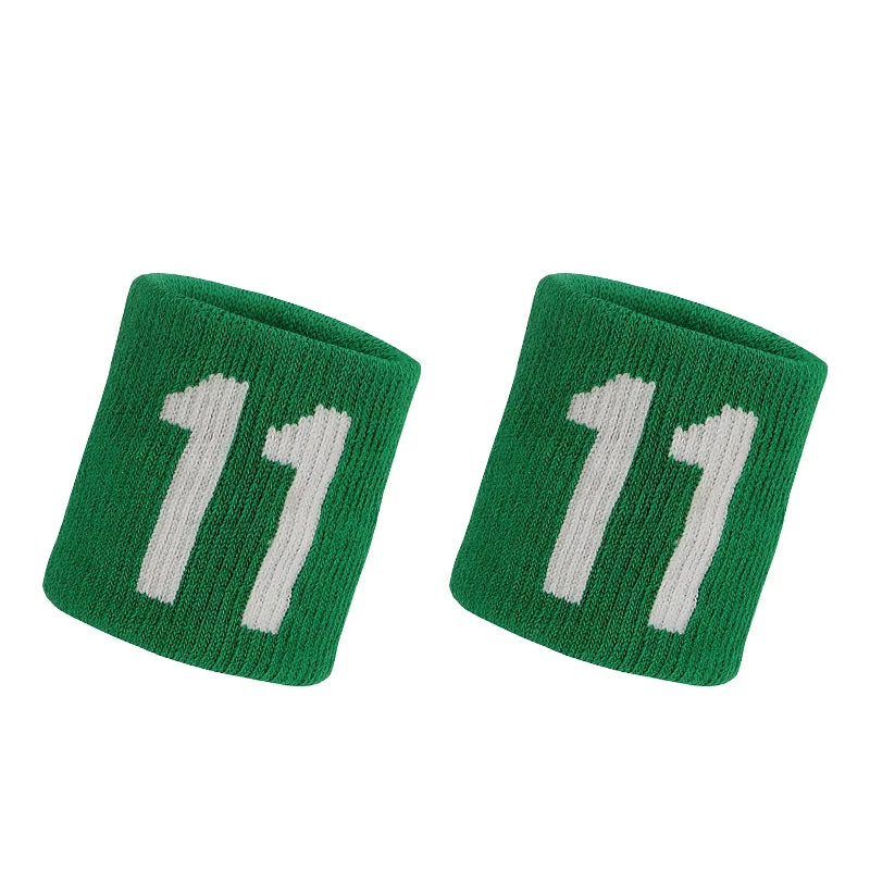 1 Pair Basketball Fitness Wristband Sport Sweatband Number 24 Sweat Wrist Support Brace Suitable For Gym Volleyball Safety Wrist