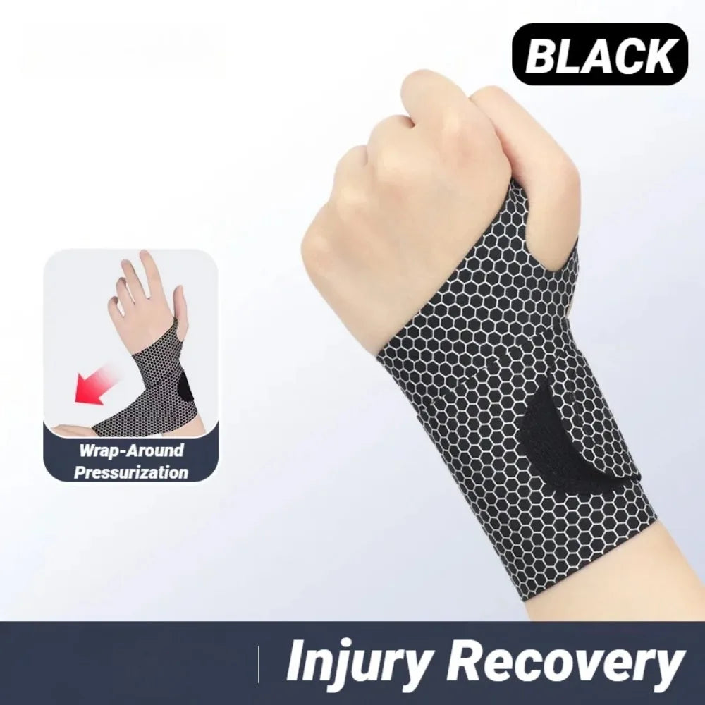 Adjustable ultra-thin wristband  Helps relieve sprain pain  Breathable support