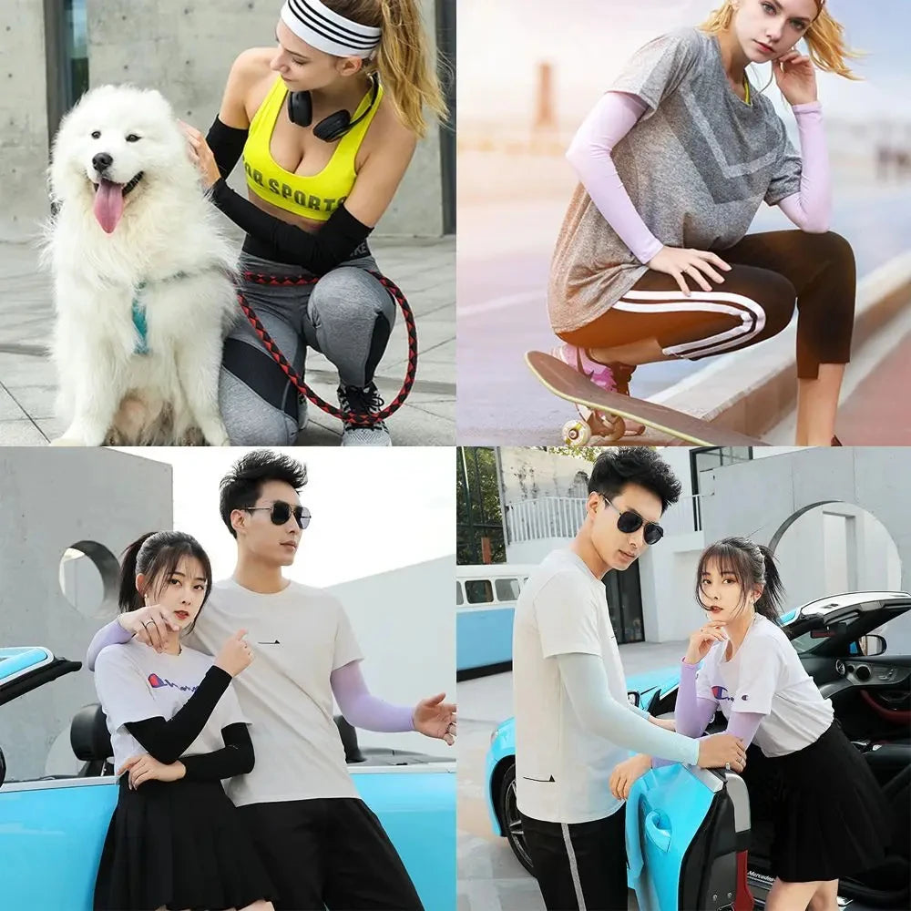 Unisex Arm Guards for Men Women, Sleeve Warmers, Sports Sleeves, UV Sun Protection, Hand Cover, Support, Running, Fishing, Cycli