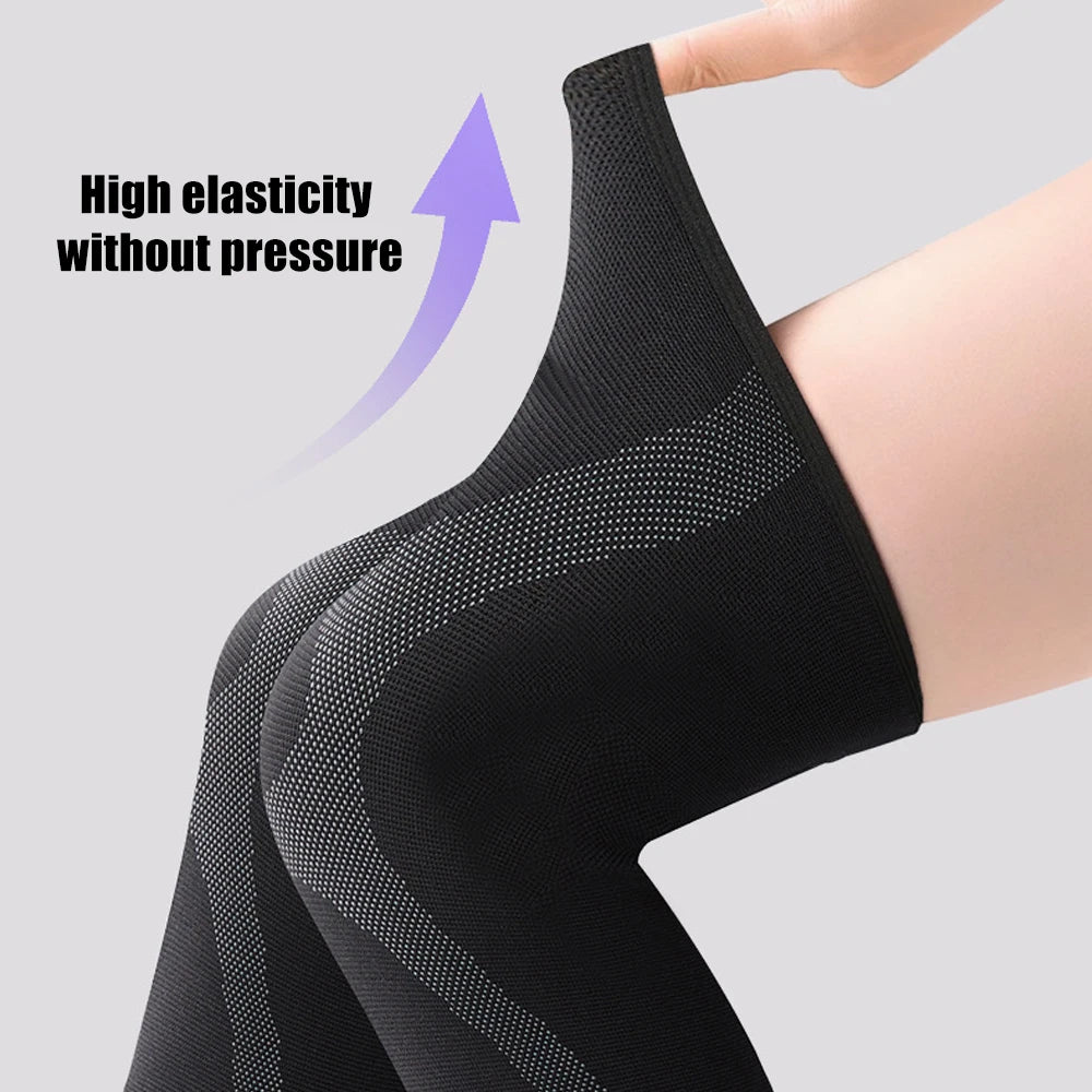 1 Pair Plus Size Knee Brace Support, New Knee Compression Sleeve for Running, Hiking, Basketball, Arthritis, ACL, Meniscus Tear
