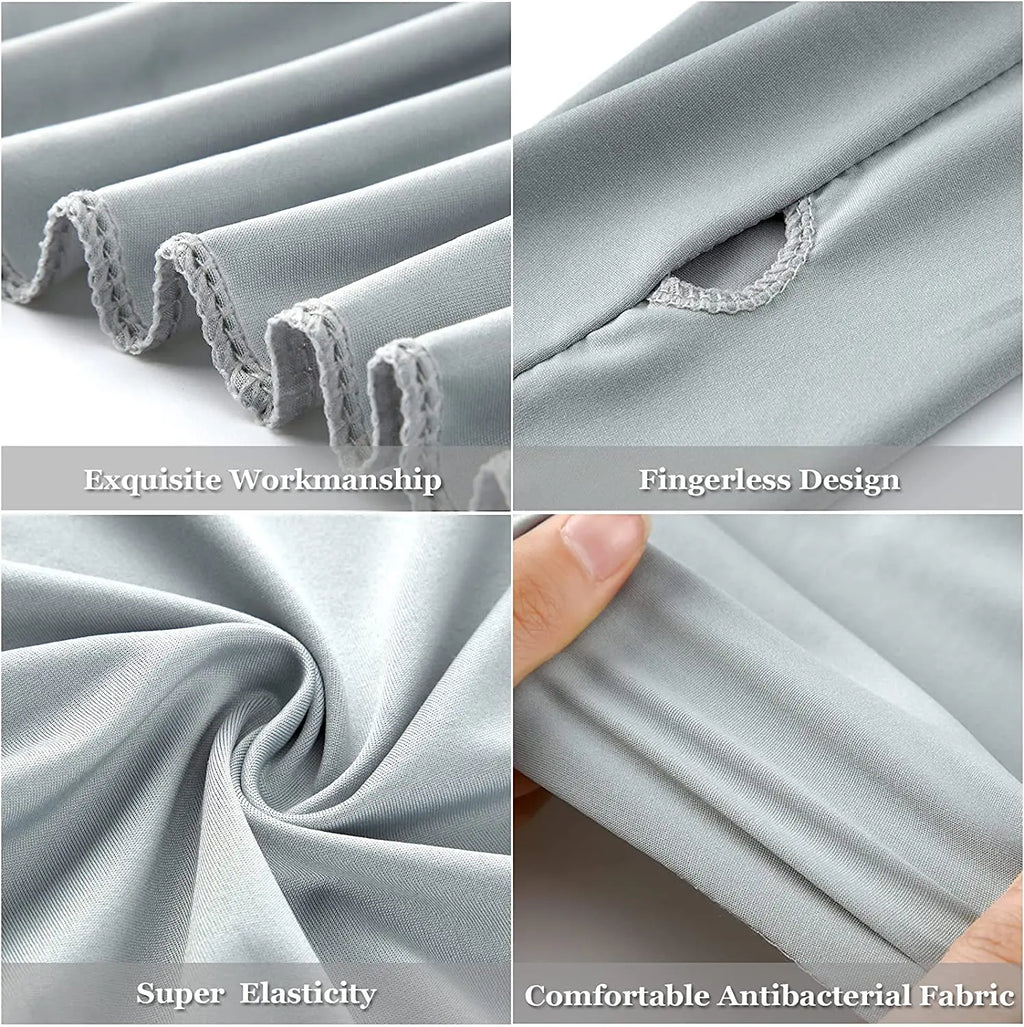 One-piece Ultra-thin Shawl Arm Sleeves Ice Silk Long Gloves Breathable Sun Protection Anti UV Hand Cover Warmer Outdoor Sports