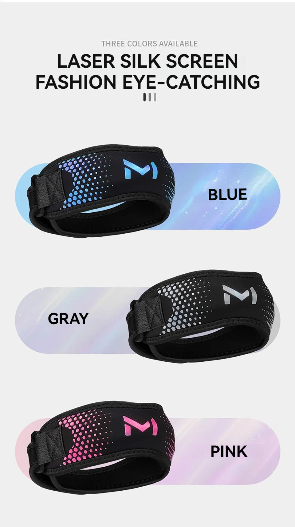 GTUBIKE 1PC Patella Knee Strap Adjustable Knee Brace Patellar Tendon Stabilizer Support Band for Soccer Basketball Running Jumpe