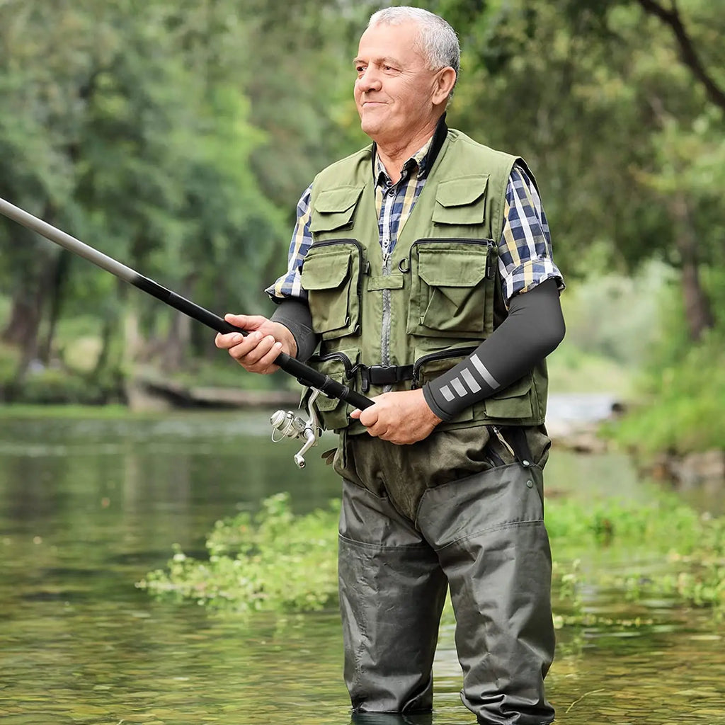 UV Reflective Strap Arm Sleeves Cooling Sun Protection Arm Cuff Sunscreen Breathable Quick-drying Ice Silk Sleeves Arm Guard