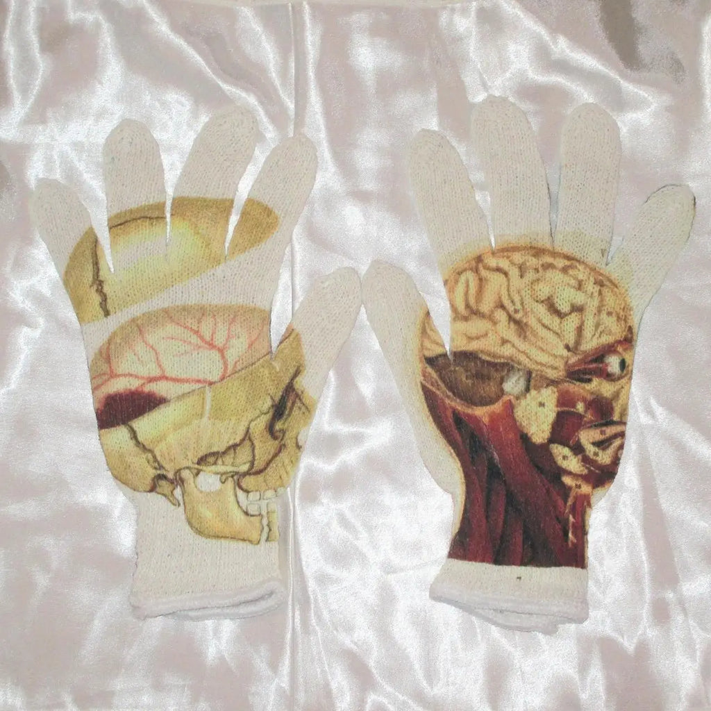 Women Knitted Glove Winter Screen High Fashion Ladies Glove Thicken Warm Compression Men Casual Mitten Y2K figure Pattern Gothic