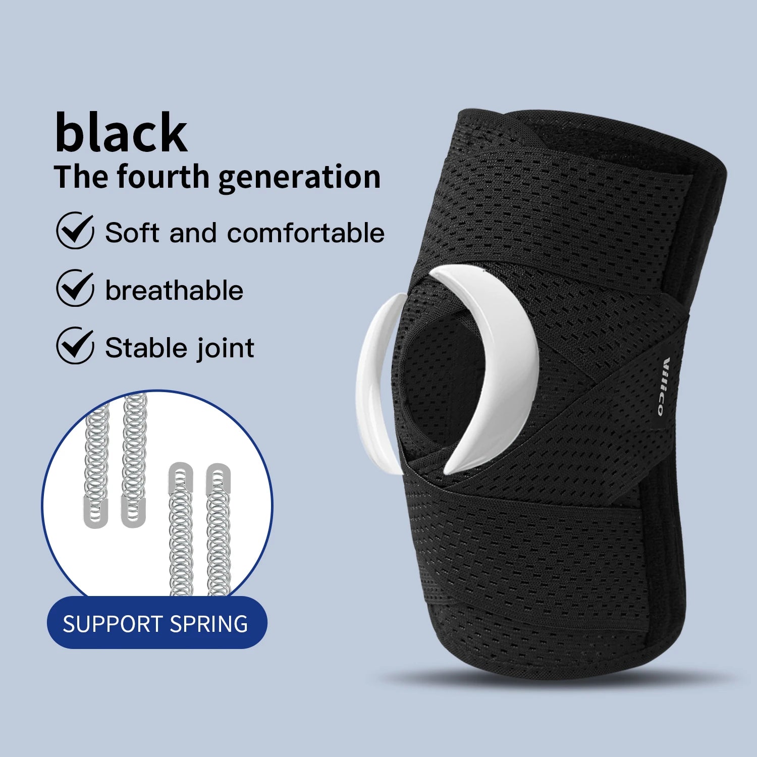 Sports Kneepad Pressurized Elastic Knee Pads Knee Support Joints Protector Fitness Gear Injury Recovery Brace Protector Non-Slip