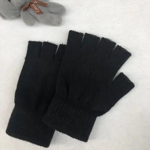 New men's warm gloves winter touch screen plus fleece gloves cold warm wool knitted gloves Outdoor Windproof Skiing Snow Mittens