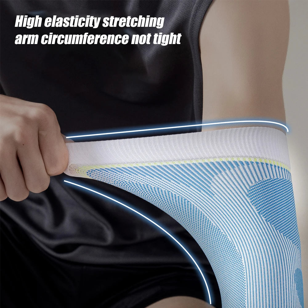 1Pair Compression Arm Sleeves, Firm 20-30mmHg Graduated Elbow Braces for Pain Relief, Swelling, Lipedema, Lymphedema, Arthritis