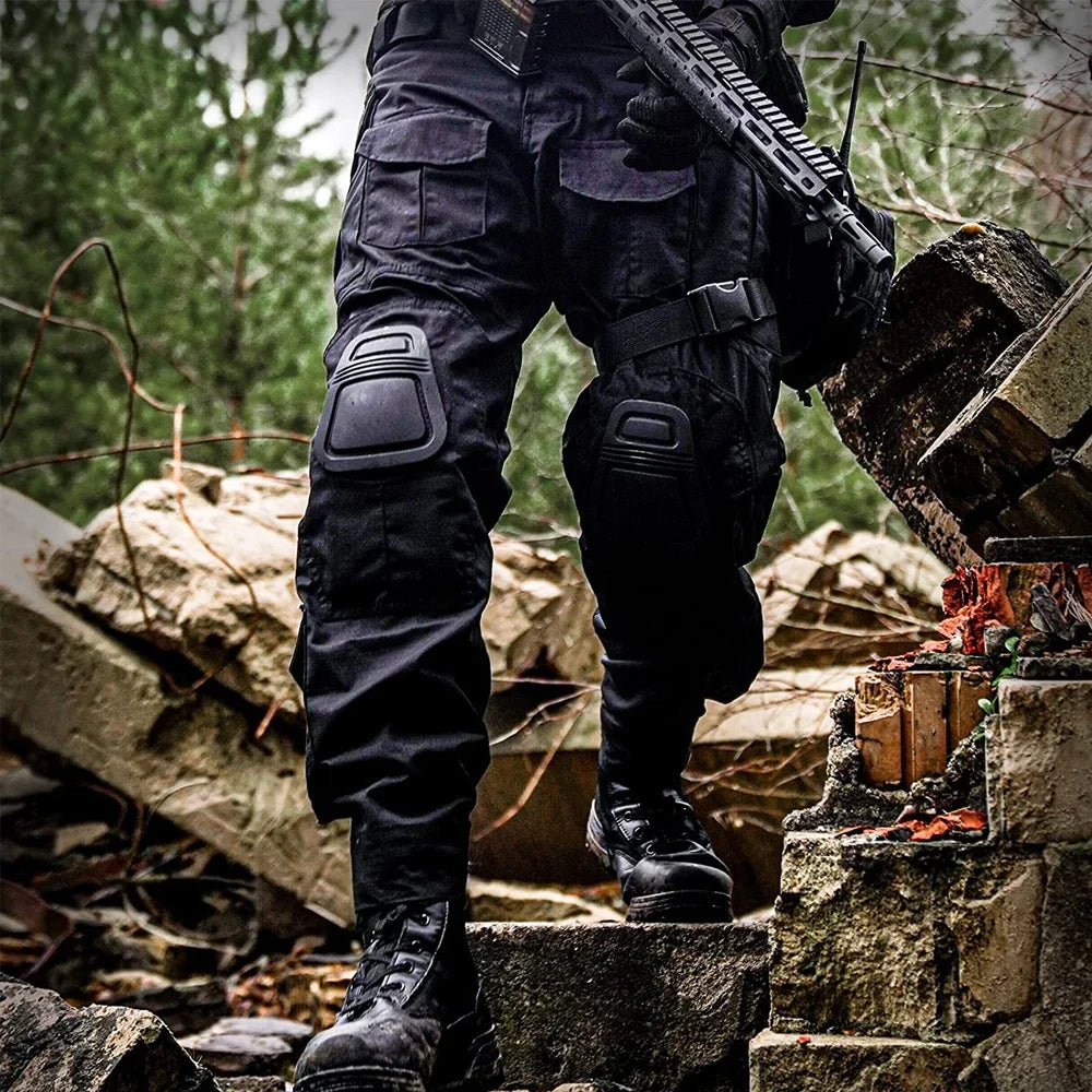 4Pcs/Set Military Tactical Knee & Elbow Pad Protective, Collision Avoidance Protector Gear for Outdoor Sports Safety Guard Gear