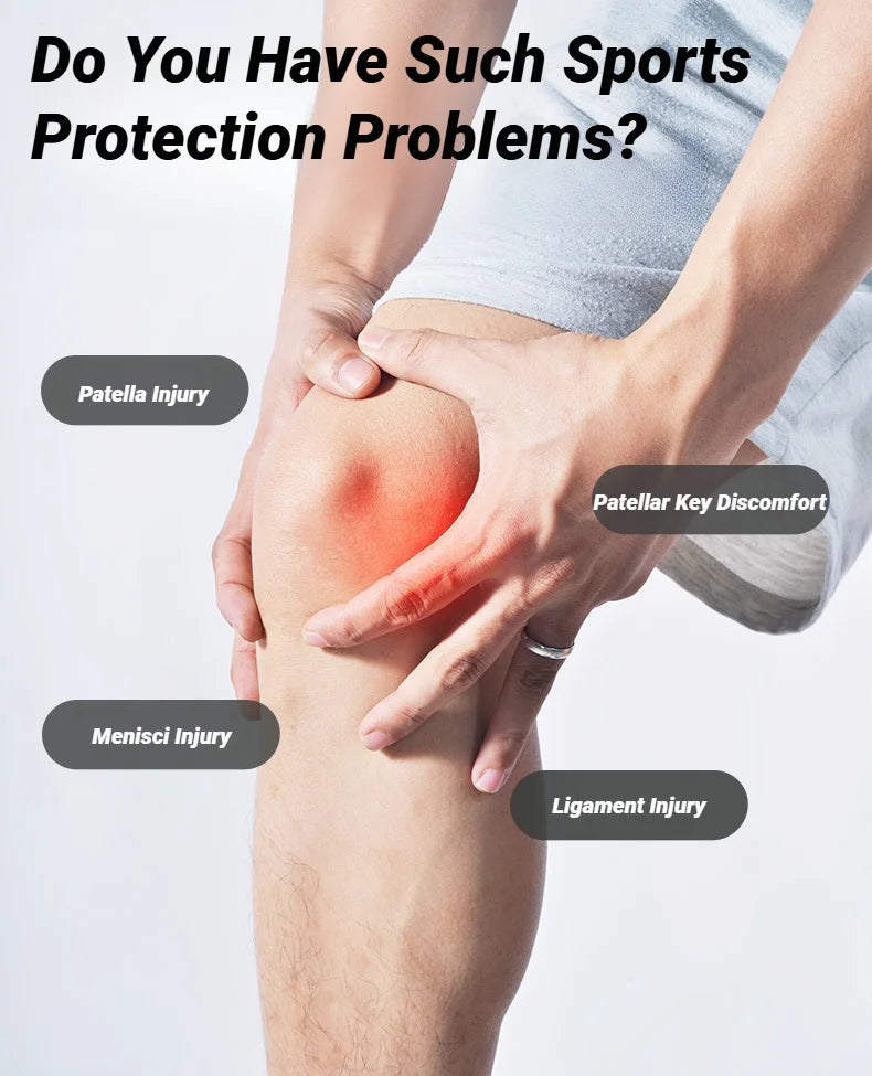 Adjustable PVC Knee Patellar Band Tendon Support Strape Brace Shock Absorption Compression Strap Pads Sport Protection