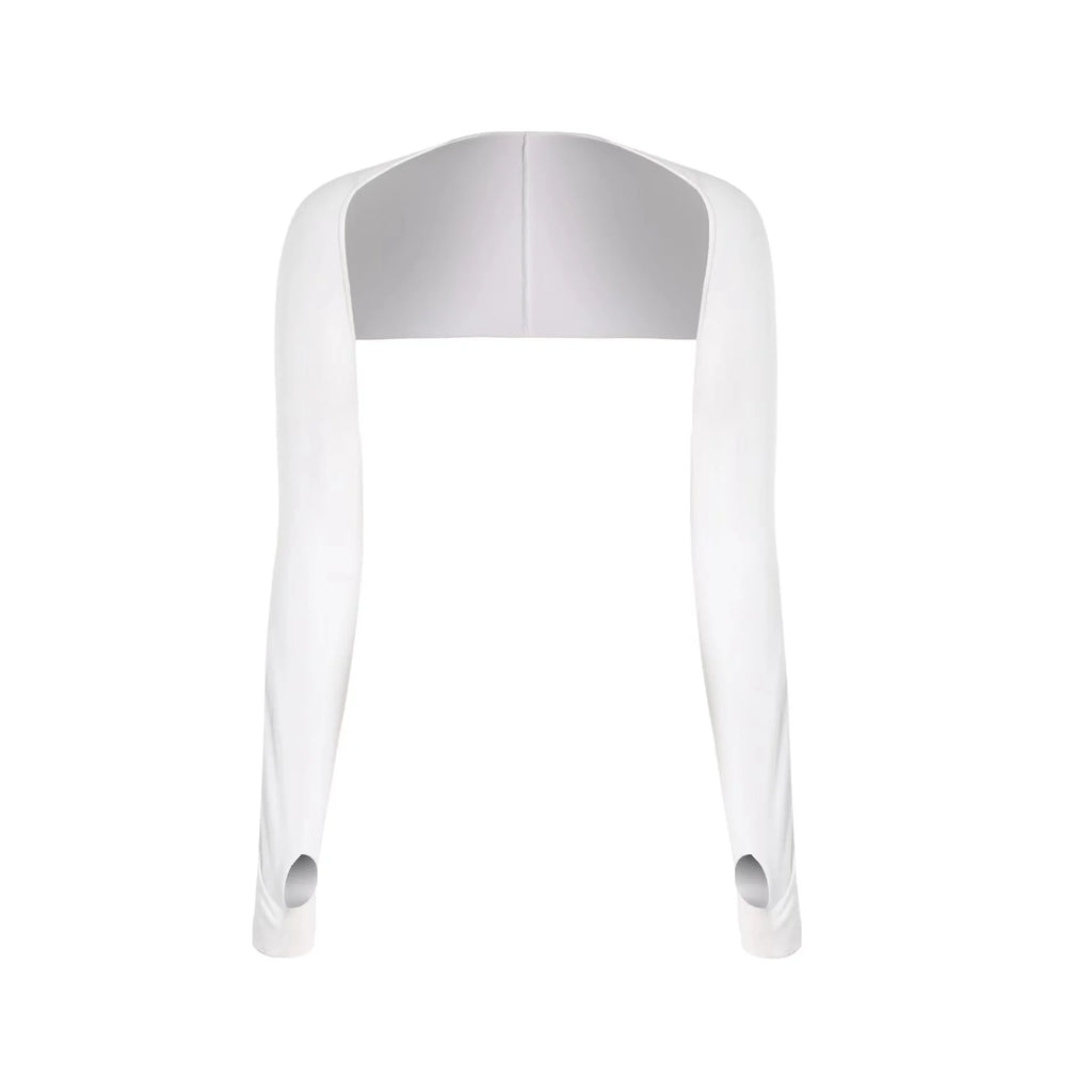 One-piece Ultra-thin Shawl Arm Sleeves Ice Silk Long Gloves Breathable Sun Protection Anti UV Hand Cover Warmer Outdoor Sports