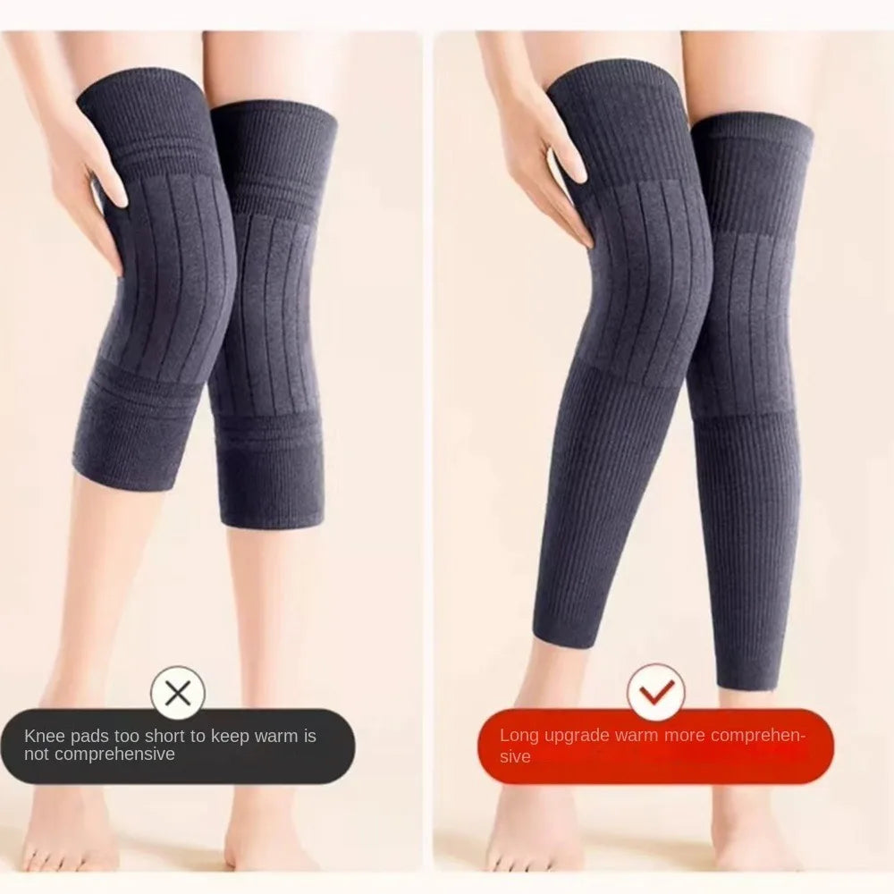 Hight Quality Cashmere Wool Knee Brace Pads KneeCap Protector Wool Kneepad Black/Grey Leg Warmers Knees