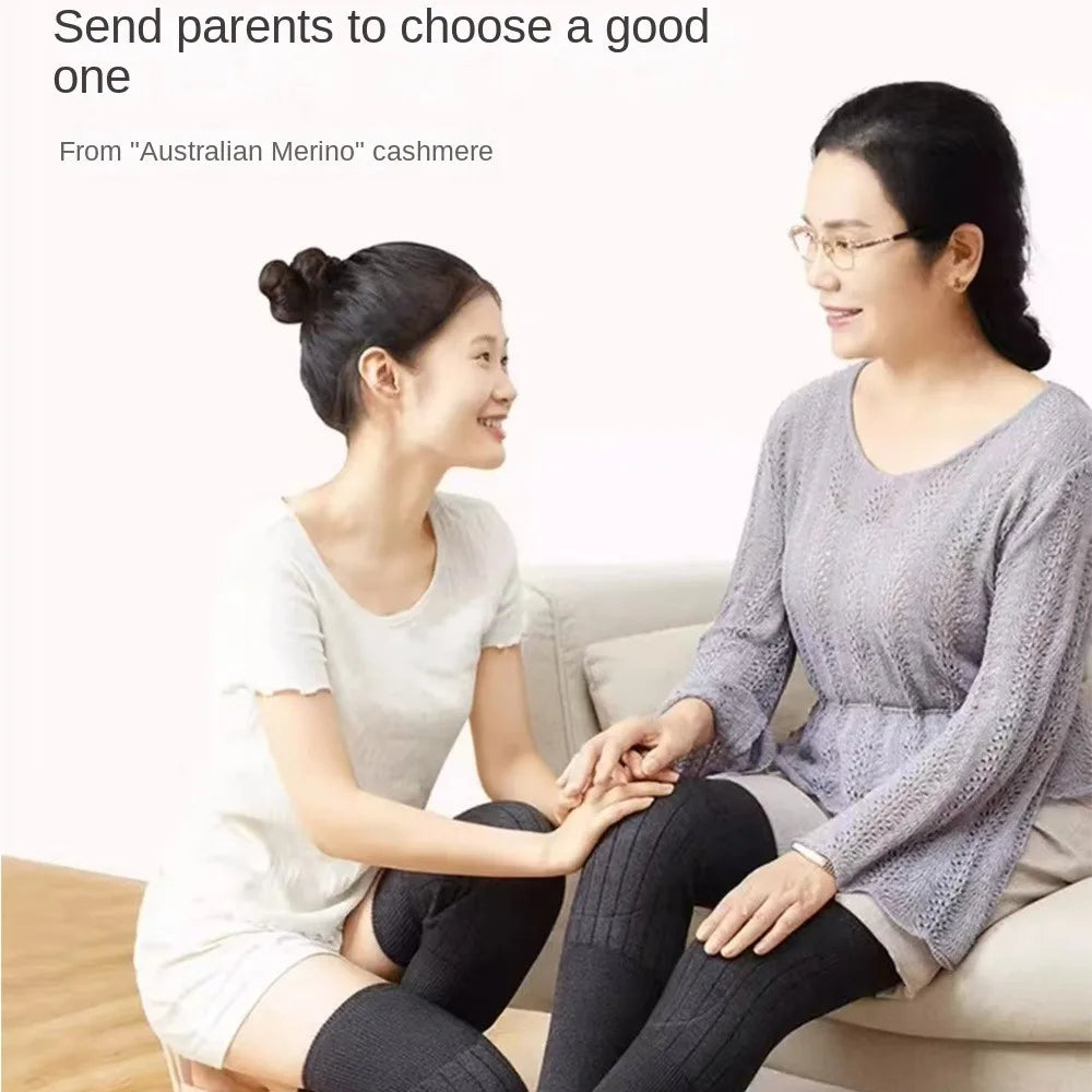 Hight Quality Cashmere Wool Knee Brace Pads KneeCap Protector Wool Kneepad Black/Grey Leg Warmers Knees