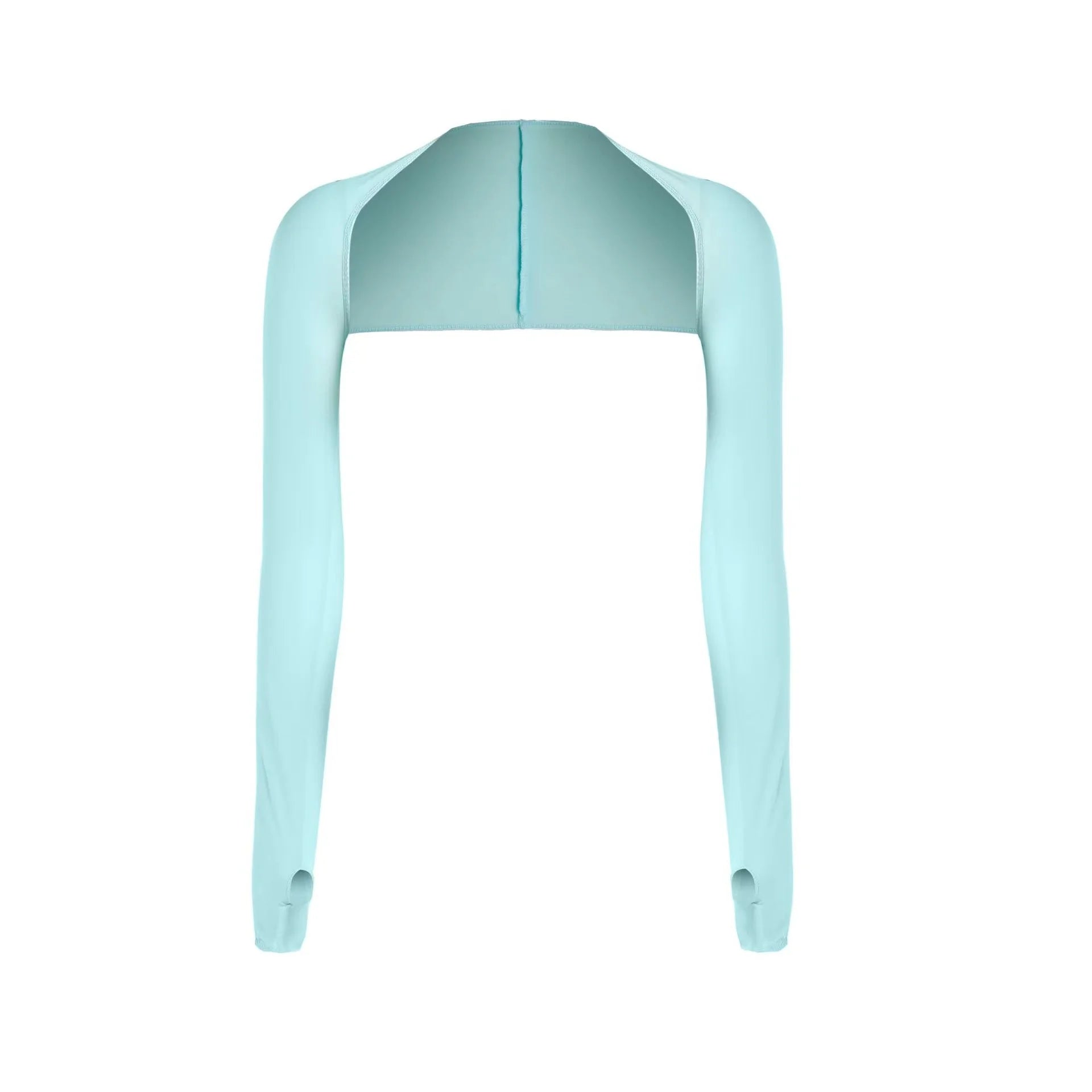 One-piece Ultra-thin Shawl Arm Sleeves Ice Silk Long Gloves Breathable Sun Protection Anti UV Hand Cover Warmer Outdoor Sports