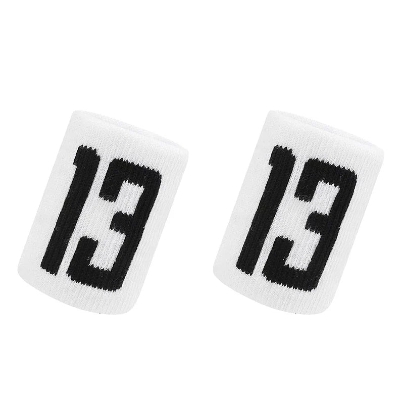 1 Pair Basketball Fitness Wristband Sport Sweatband Number 24 Sweat Wrist Support Brace Suitable For Gym Volleyball Safety Wrist