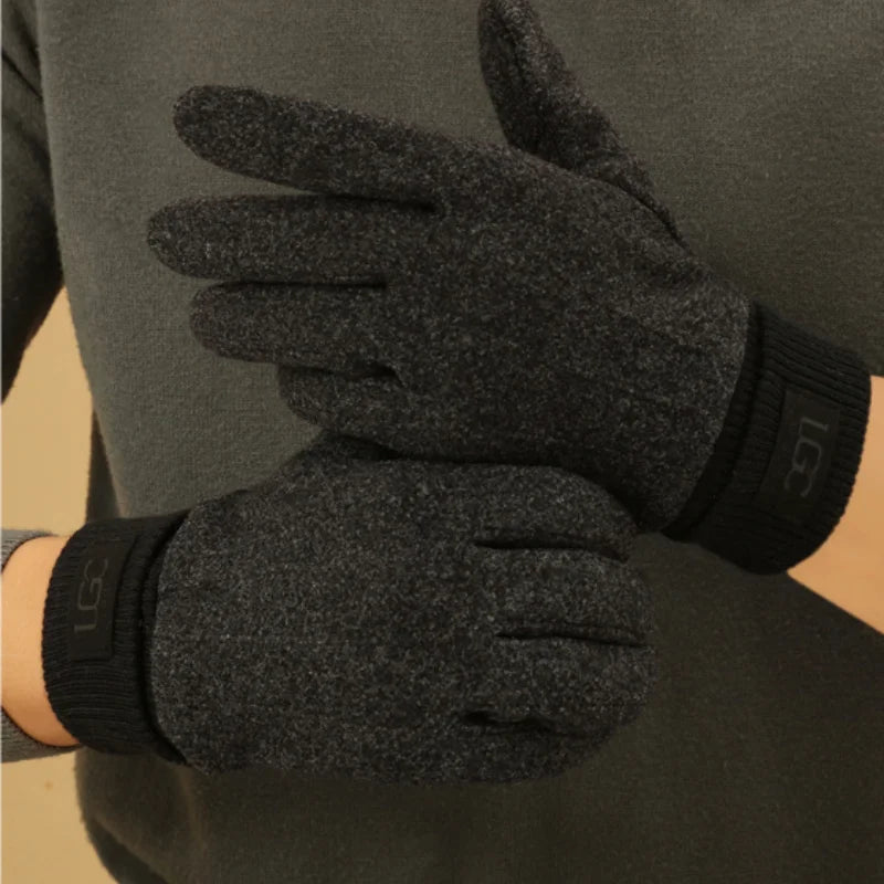 Winter Cashmere Gloves for Women Warm Touch Screen Gloves Cold Protection Full Finger Mittens Outdoor Cycling Thick Woolen Glove