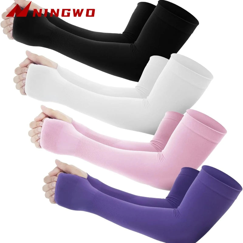 1Pair  Compression Arm Sleeves for Men and Women-Football Sleeves,Covers for Sun Protection,Volleyball,Working Out