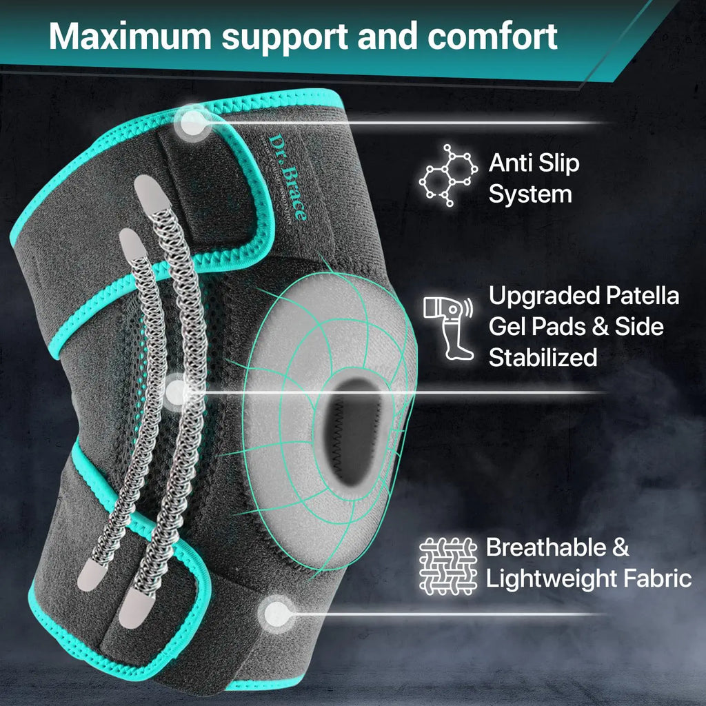 1PCS Knee Brace for Women & Men with Side Stabilizers, Patella Knee Brace for Knee Support for Running, Basketball hikking