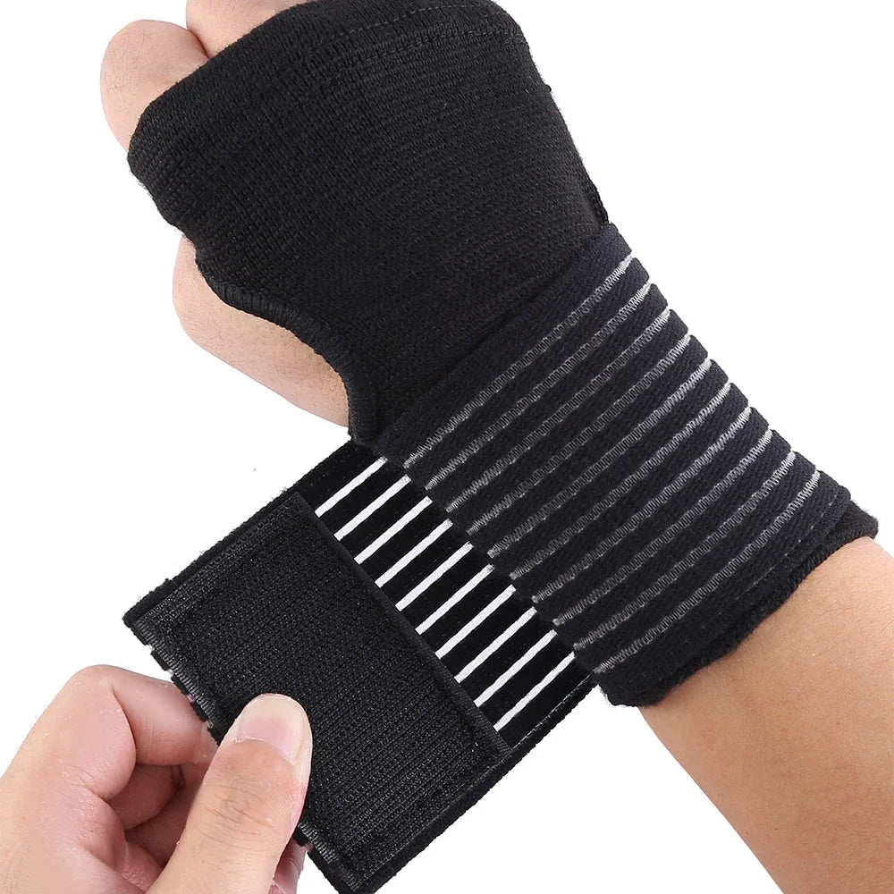 2pcs Elastic Wrist Support with Strap Carpal Tunnel Wristband Adjustable Wrist Brace for Arthritis and Tendinitis Joint Relief