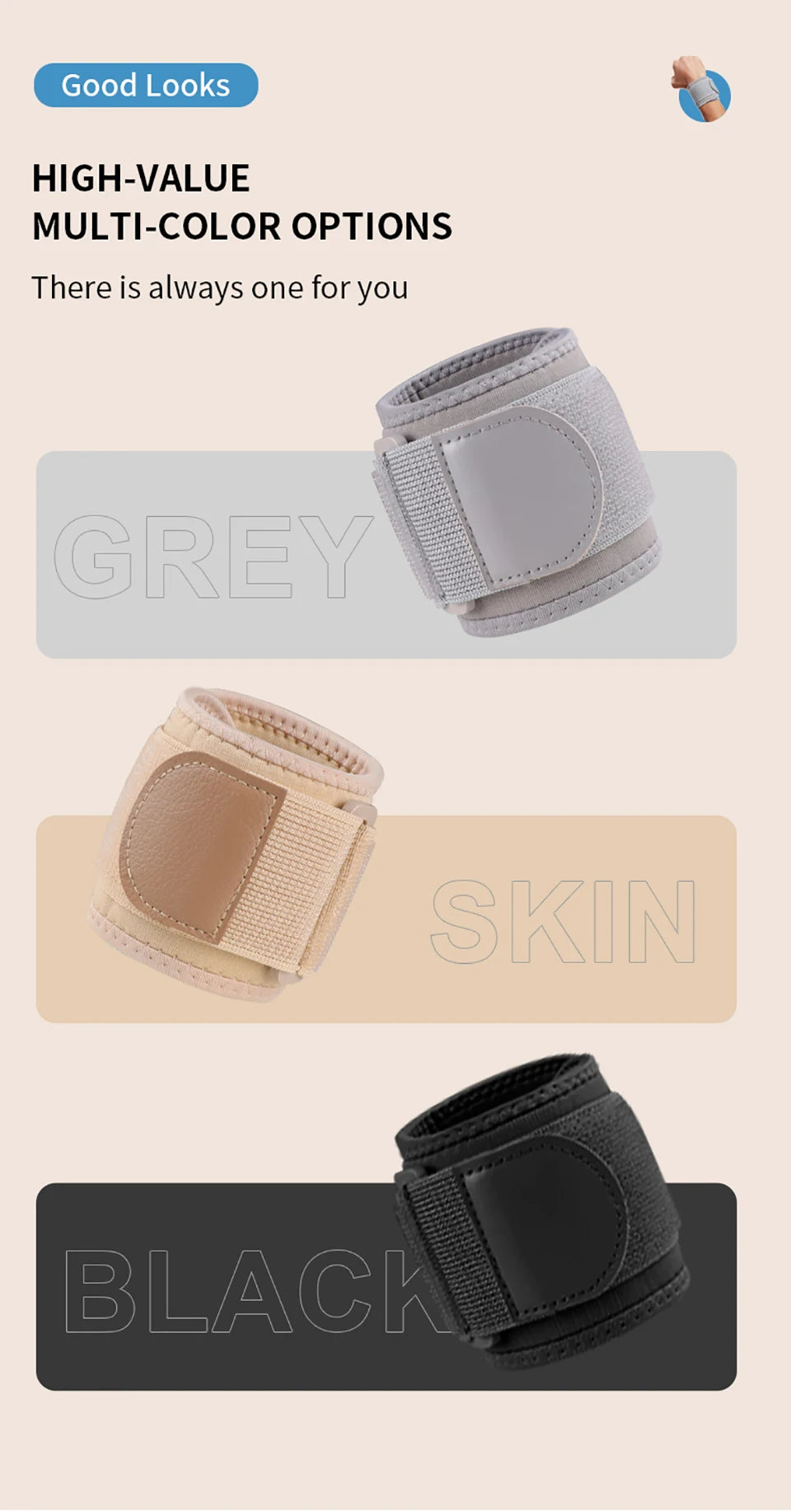 1Pcs Sport Wristband Wrist Brace Wrap Bandage Support Sprain Protection Wrist Tendon Sheath Brace Fitness Badminton Wrist Strap