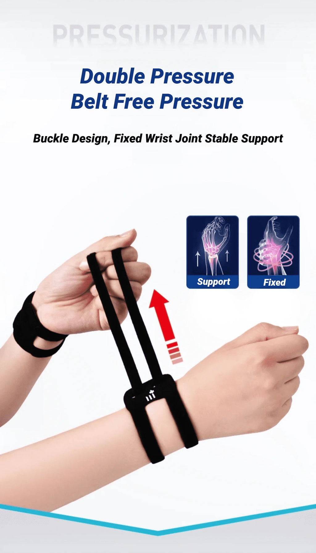 TFCC Adjustable Wrist Brace With Compression Rring Pad For Tear Support Weight Bearing Strain Exercise Fitness Wristbands Carpel