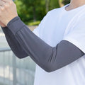 2025 Summer Ice Silk Men's Loose Sunscreen Sleeves UV Ice Gloves Riding Arm Guards Sport Running Driving Absorbent