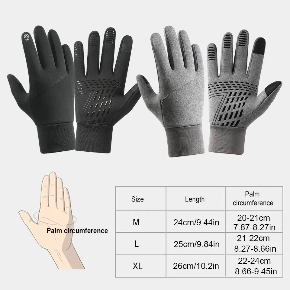 GTUBIKE Cycling Gloves for Men Women Motorcyclist Autumn Winter Warm Camping Gloves Ski Bicycle Velvet Touch Screen Waterproof