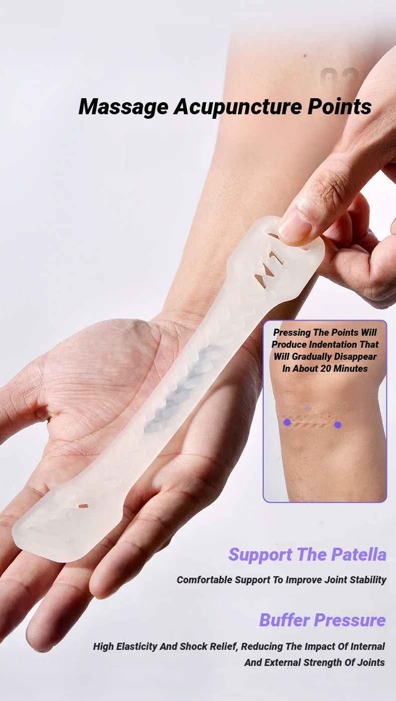 Adjustable PVC Knee Patellar Band Tendon Support Strape Brace Shock Absorption Compression Strap Pads Sport Protection