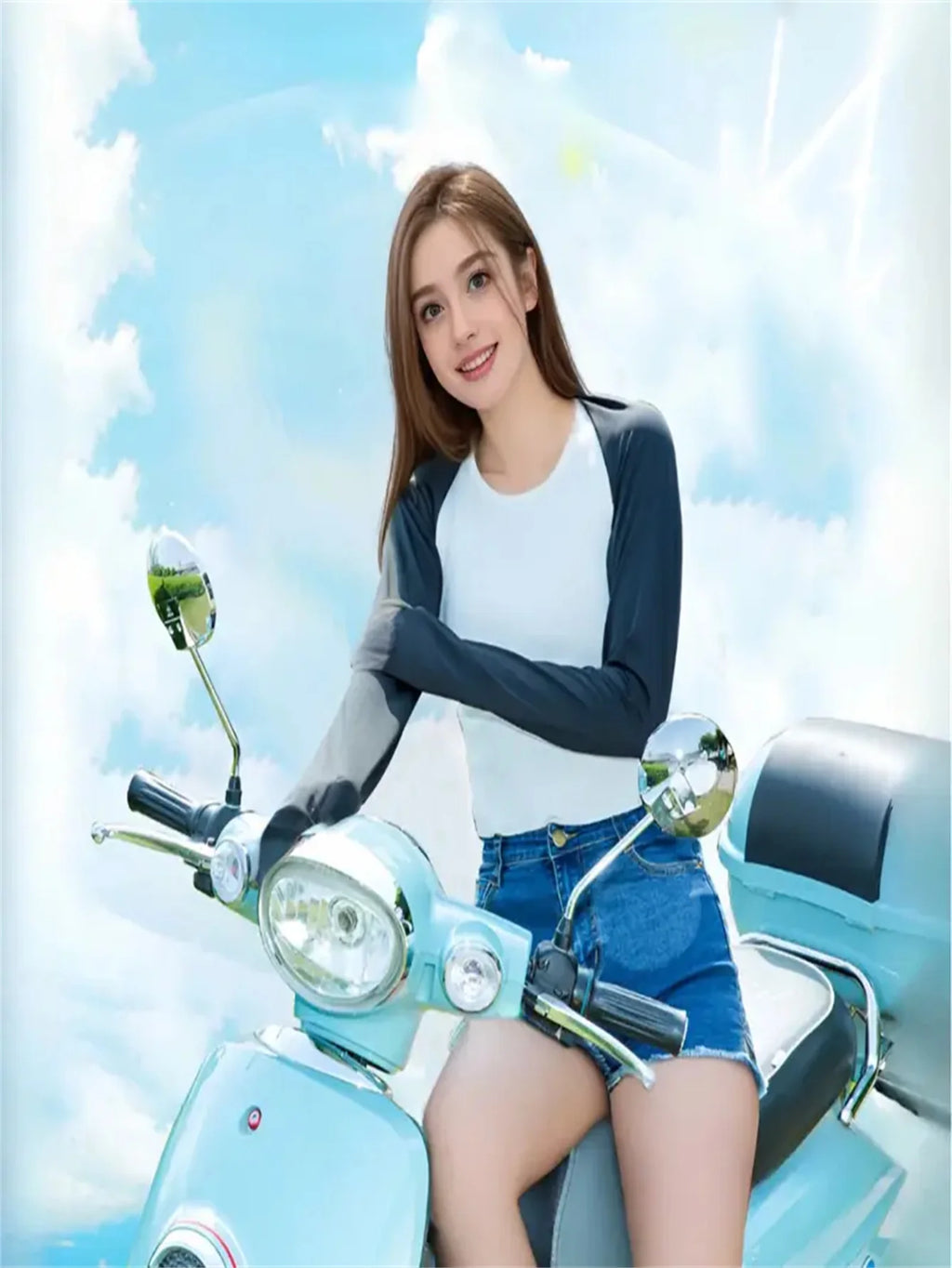 1Pc/4Pcs Cooling Shawl Sun Arm Sleeves Golf Shrug with Finger Hole for Women Men Outdoor Sports Gear, Lightweight & Breathable