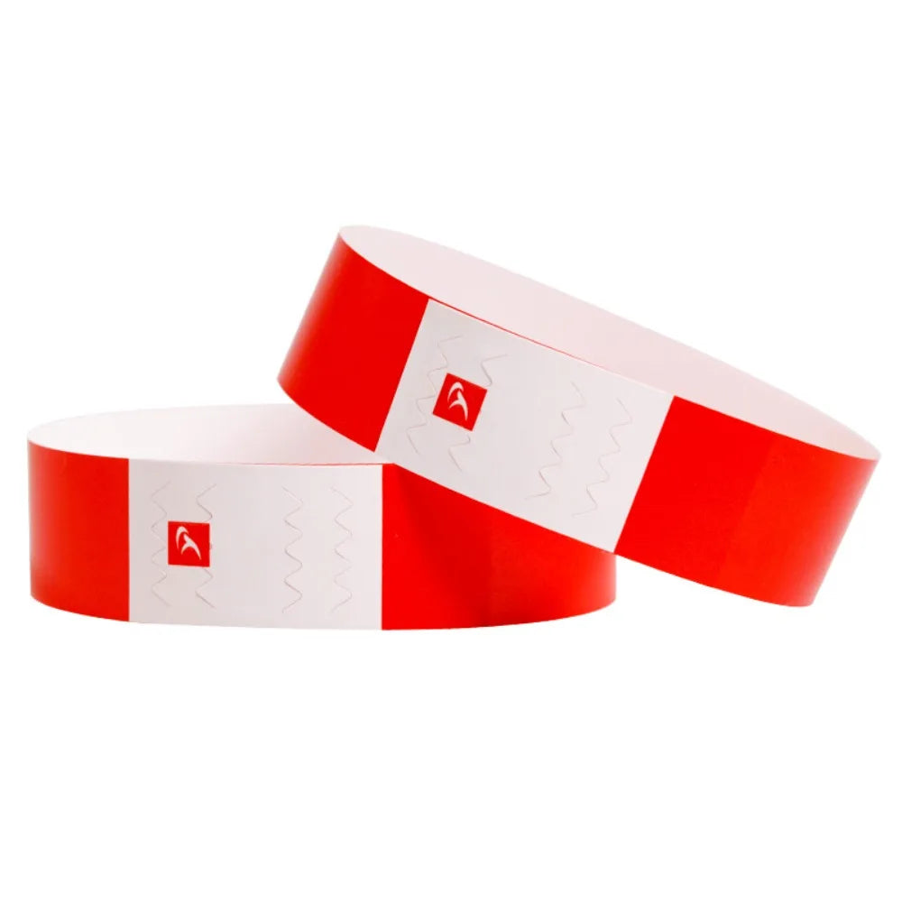 100Pcs Paper Tyvek Wristbands Waterproof Party Synthetic Paper Wrist Playground Multipurpose Bracelets ID Wrist Bands