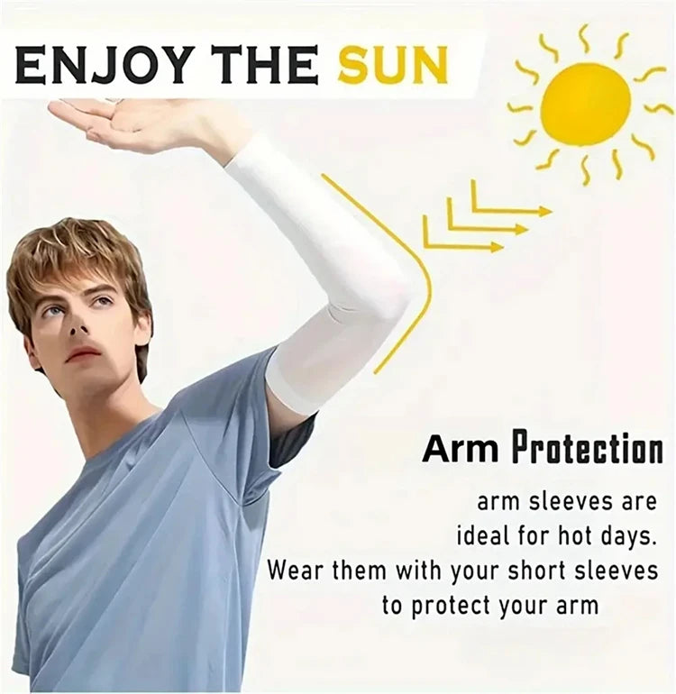 Unisex Arm Guards Sleeve Warmers UV Sun Protection Sports Support Sleeves Hand Cover for Running Fishing Cycling